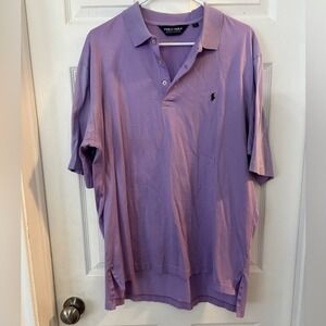 Polo Ralph Lauren Men's Polo Shirt Purple Size Large Classic Fit Short Sleeve